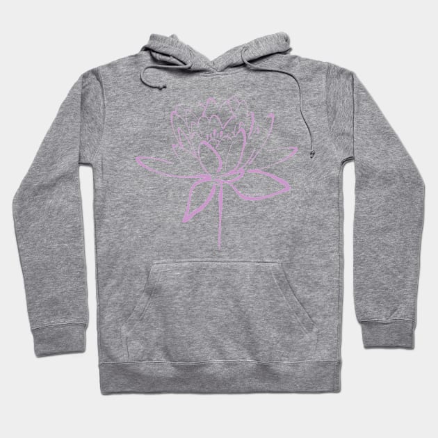 Lavender Lotus Calligraphy Hoodie by MakanaheleCreations